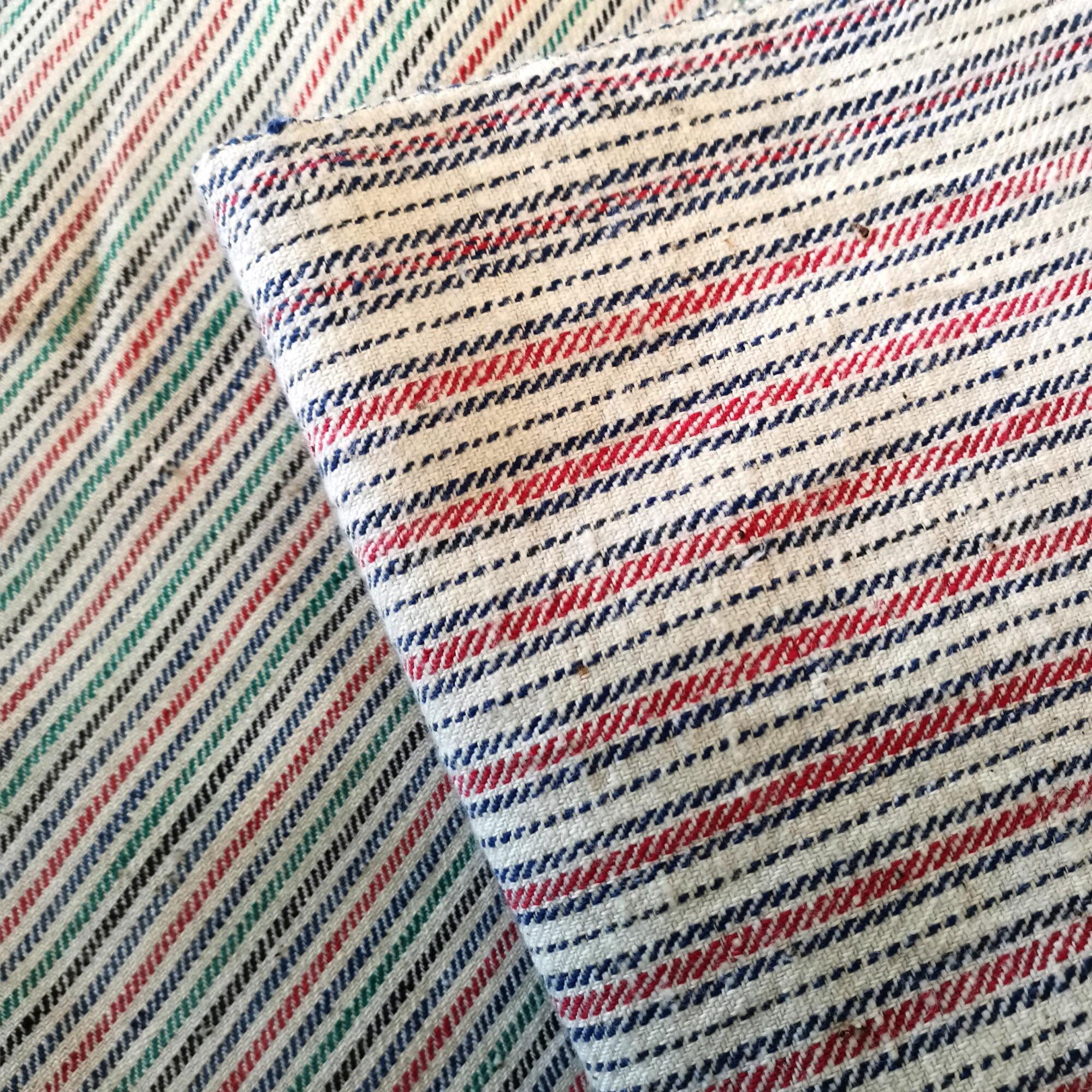 Hand Woven Vintage Fabric Stipes Fabric Thick Cotton Fabric - Etsy