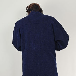 Neza Studio Noragi Jacket Japanese Jacket Kendogi Top Indigo Blue Jacket Sashiko Fabric CUSTOM MADE Kimono Jacket Japanese Clothing image 8