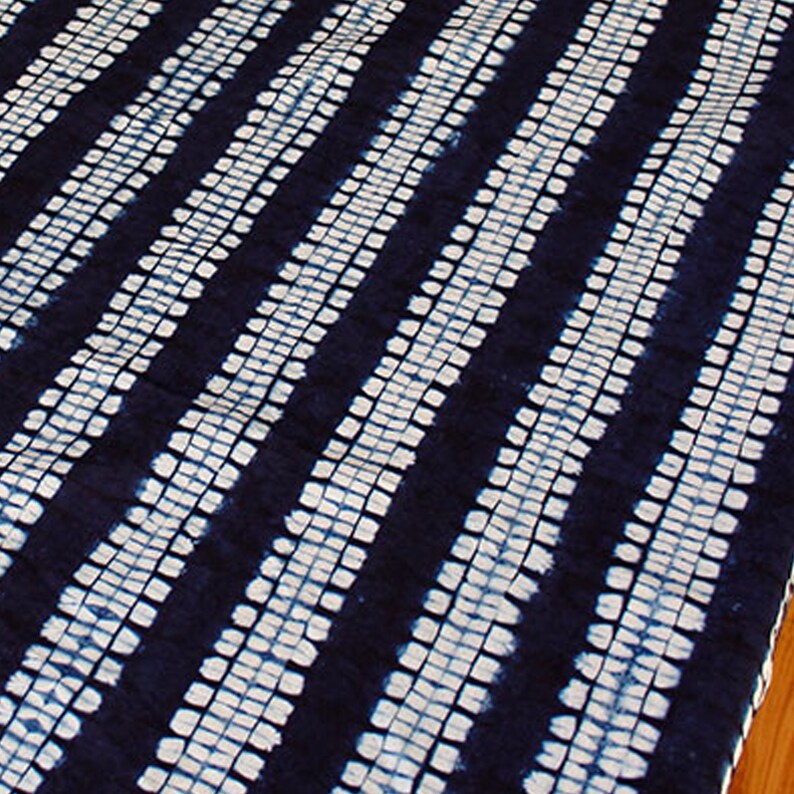 Neza Studio Hand Dyed Shibori Fabric Indigo Tie Dye Cotton Etsy