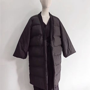 Padded kimono long jacket winter kimono padded long coat kimono over coat long kimono jacket for women