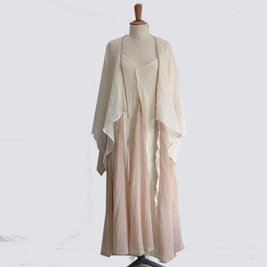 Large Volume Cami dress Maxi cami dress beige color flare dress cotton dress panel dress maxi dress