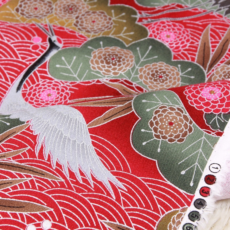 Japanese Prints Cotton Fabric Kimono Fabric Ukiyoe Prints Etsy