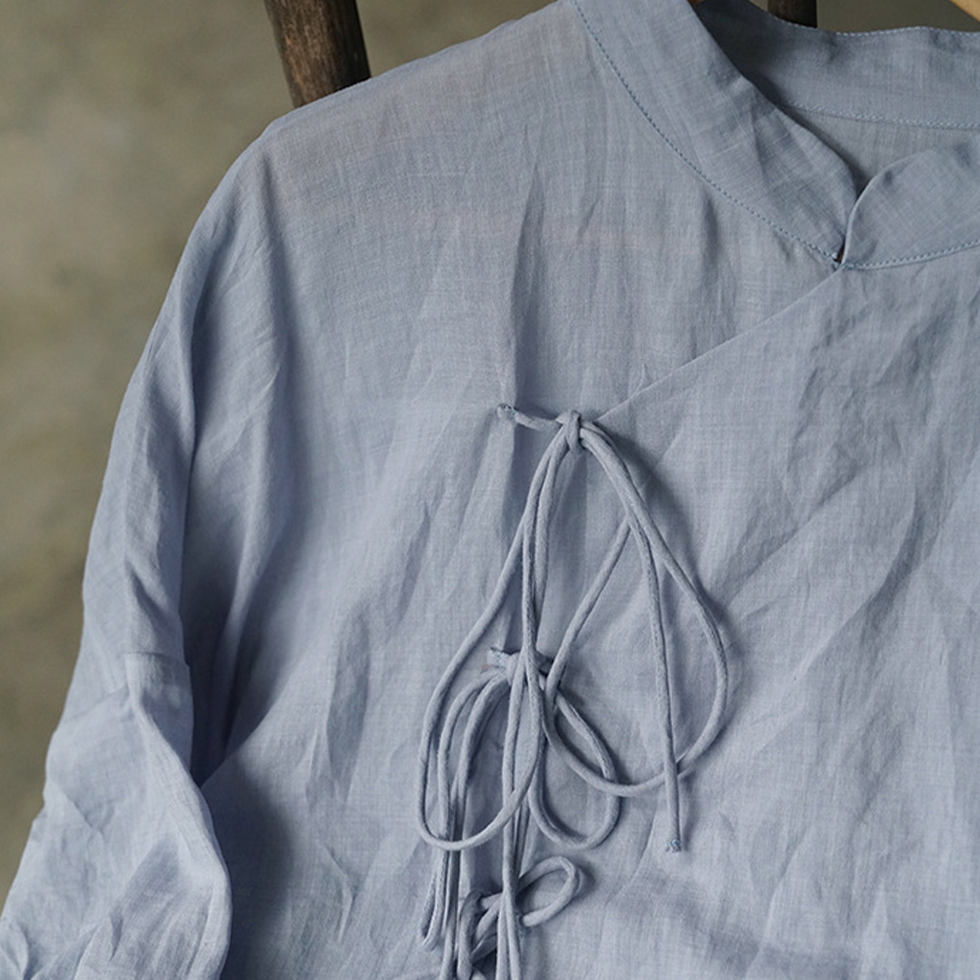 Hanfu Shirt Linen Hanfu Long Shirtdress Chinese Hanfu Top - Etsy