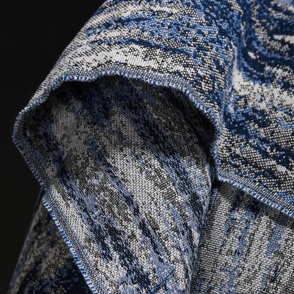 Jacquard tissage Denim Textile Coton épais Veste Tissu Pour Création Projet 3D texutre Denim Jean Coton ONE yard unité Designer tissu