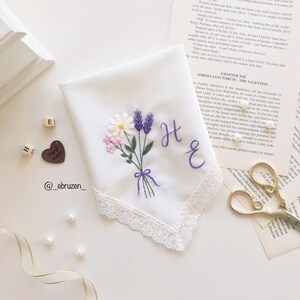 Personalised Handkerchief, Gift for my Husband,Wedding gift for Groom,Custom Hanky,Wedding handkerchief,Embroidered Hanky,Bride Handkerchief