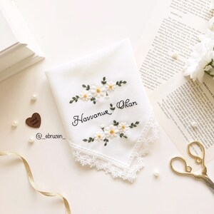 Personalised Handkerchief, Gift for my Husband,Wedding gift for Groom,Custom Hanky,Wedding handkerchief,Embroidered Hanky,Bride Handkerchief