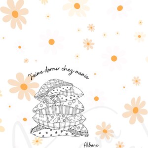 Personalized Grandma Poster &quot;I like sleeping at Grandma&#39;s&quot; - Unique gift for Grandmother&#39;s Day