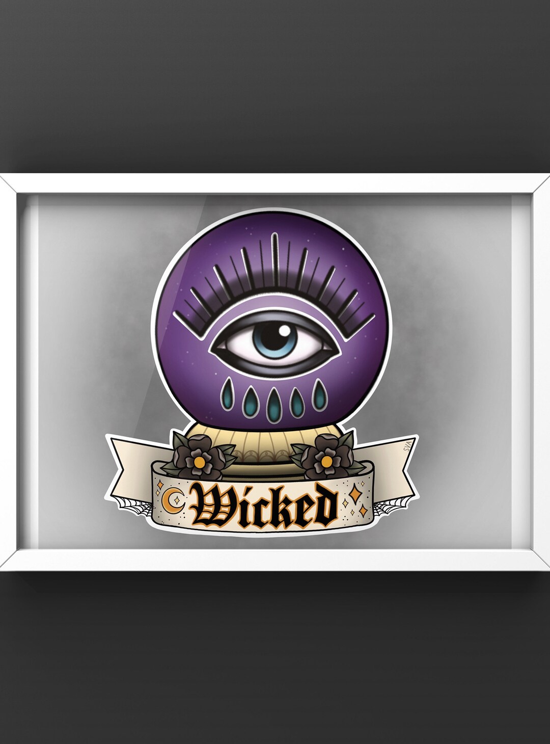 Wicked Fortune Teller Traditional Tattoo All Seeing Eye - Etsy