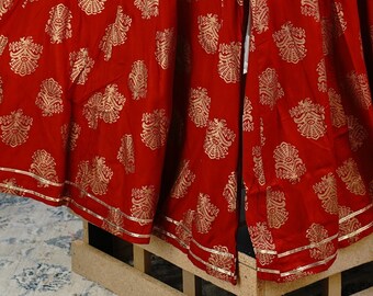 Vintage Ports International,1980s Red Brocade Skirt,1990s Red and Gold Brocade Skirt,1980s Formal Skirt,1990s Evening Skirt