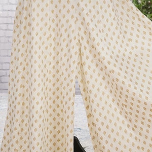 Off-white and Gold Palazzo Skirt Indian Women Sharara Pants Kurta Trousers Casual Skirt Pakistani Gift for her Indian Skirt Lehenga