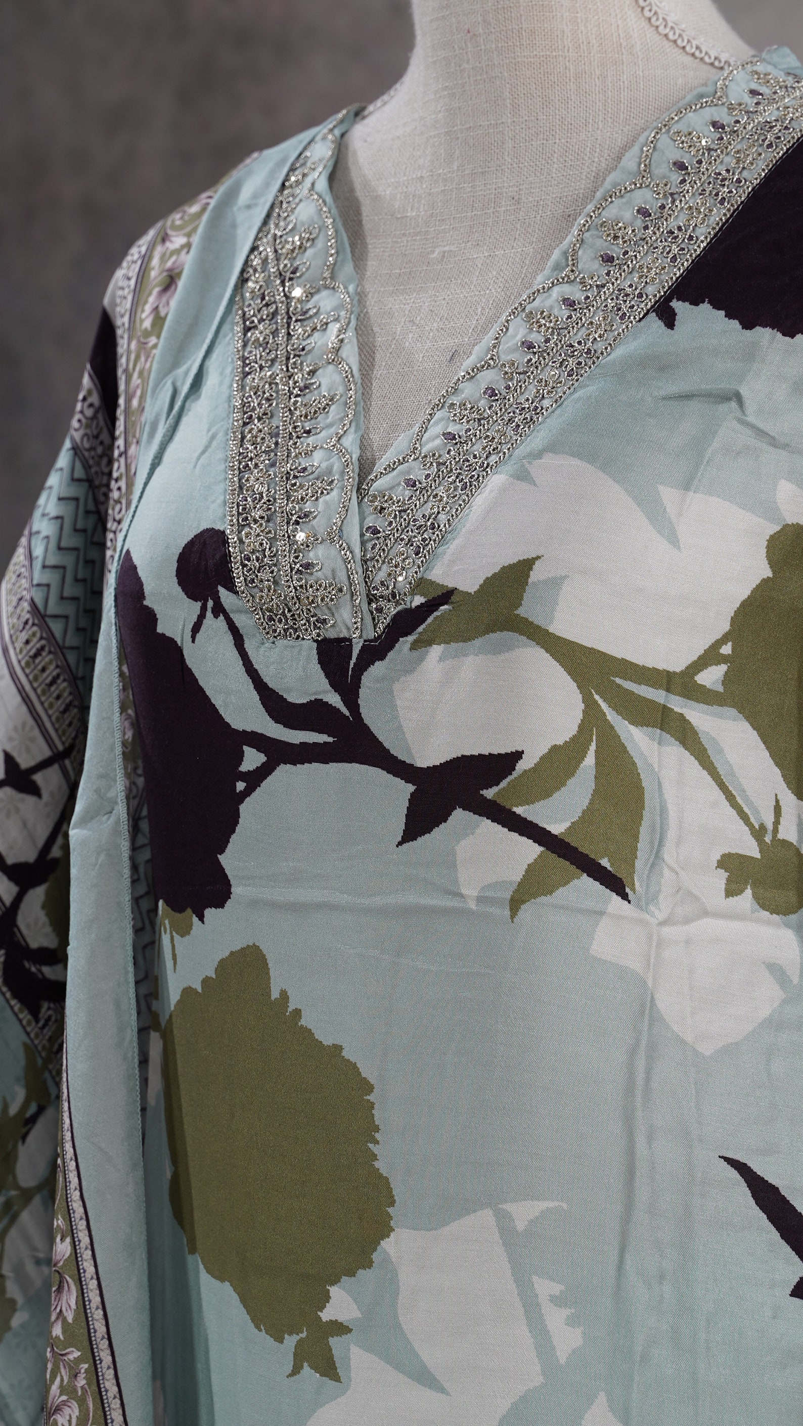Pure Muslin Silk Kurti Set