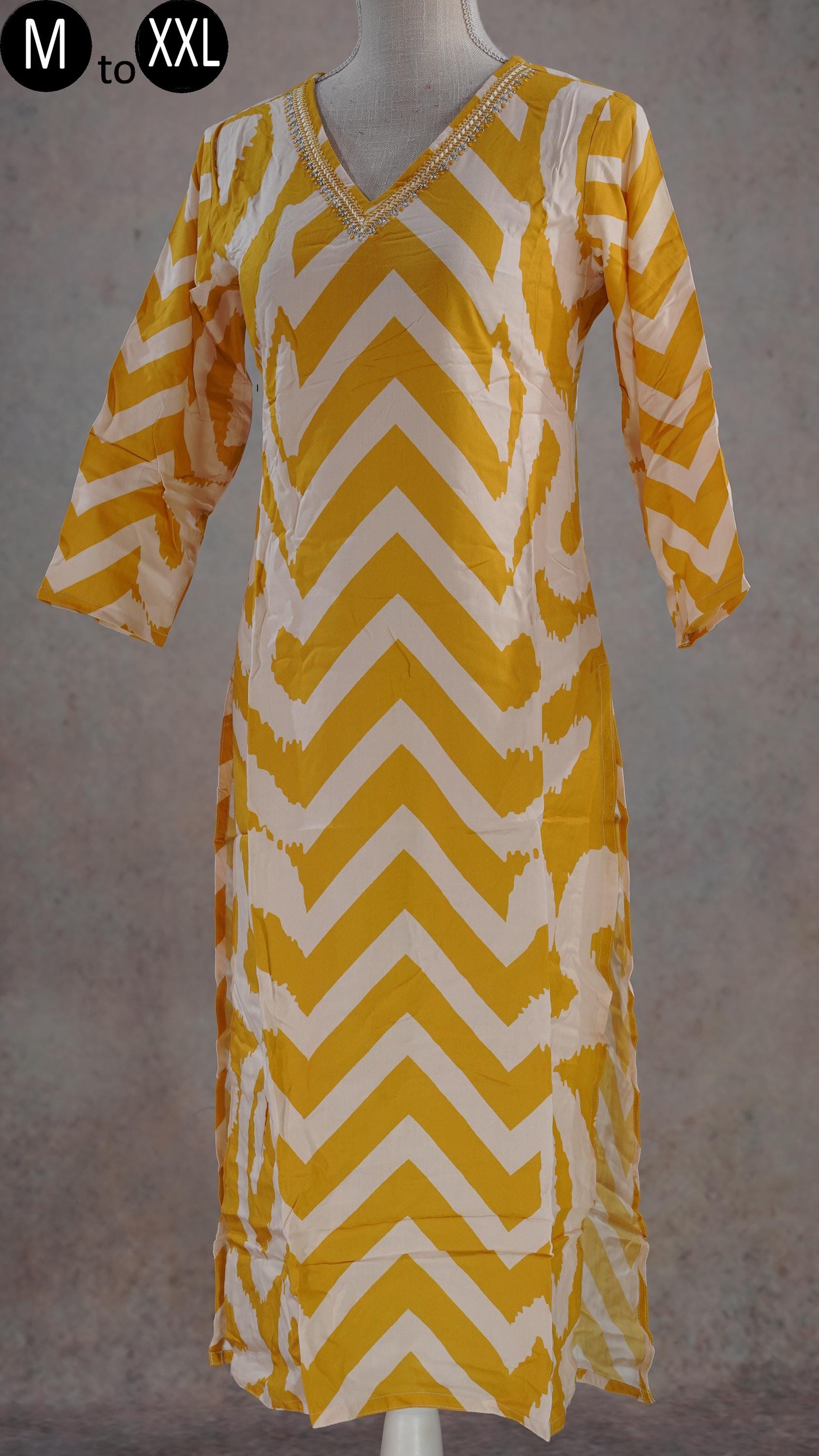 Yellow Chevron Dress