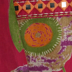 Salwar de algodón puro para mujer, conjunto de kurti de algodón, Rani, rosa, Kantha, bordado floral, informal, Salwar para niñas, ropa de verano india, conjunto de kurti palazzo imagen 4