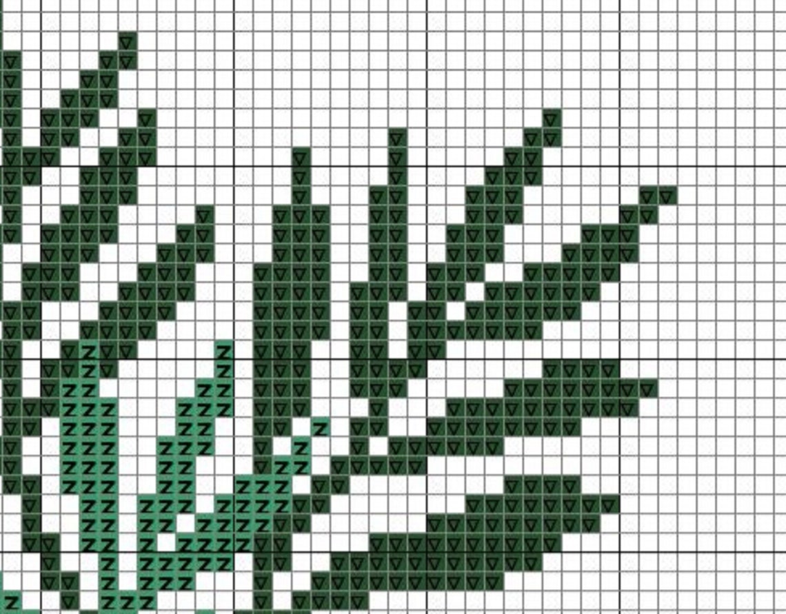 Plant cross stitch pattern for modern embroidery Plant Potted | Etsy