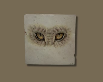 Handpainted tile 'The eye of the tiger'