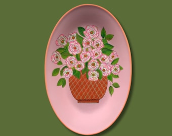 Hand-painted plate 'Floral splendor'
