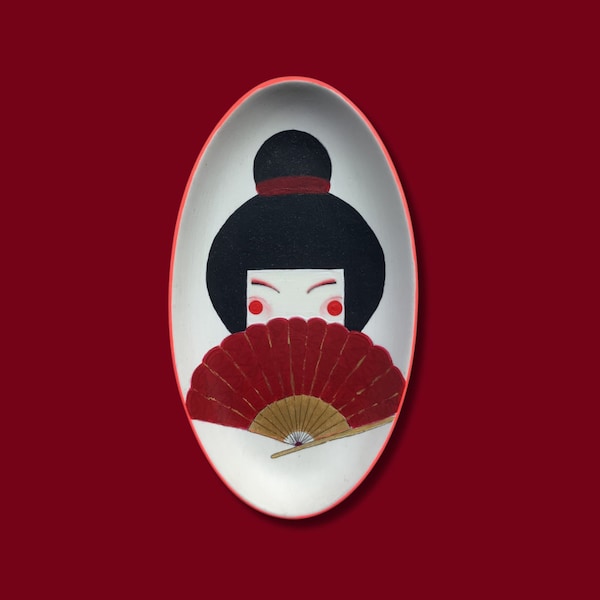 Handbeschilderd bordje 'Geisha'