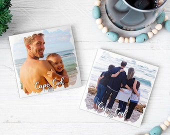 Photo Coasters Set, Picture Coasters, Custom Photo Coasters, Ceramic Coasters Personalized, Custom Home Decor, Photo Gift for Home