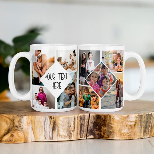 Coffee Mug with Pictures, Custom Photo Mug, Custom Picture Mug Gift for Mom, Photo Gifts for Friend, Photo Coffee Mug, Photo Collage Mug