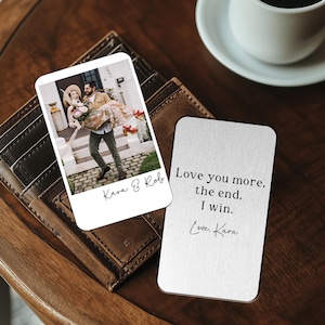 Metal Wallet Card with Photo, Metal Wallet Insert with Picture, Photo Wallet Keepsake Gift for Him, Photo Gift for Boyfriend, Husband Gift