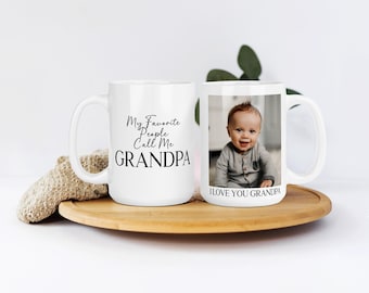 Grandpa Gift, Personalized Grandpa Photo Mug, Father's Day Mug from Grandkids, Grandpa Coffee Mug with Picture, Custom Photo Gift