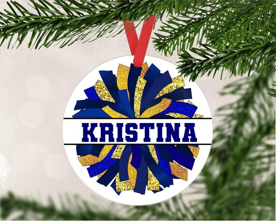 Cheer Ornament Personalized, Cheerleader Christmas Ornament 2025, Cheer Squad Gifts, Poms Ornament, Cheer Coach Gift, Dance Team Ornament