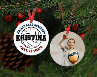 Volleyball Ornament Personalized, Volleyball Photo Ornament, Volleyball Player Ornament, Volleyball Picture Ornament, Coach Gift