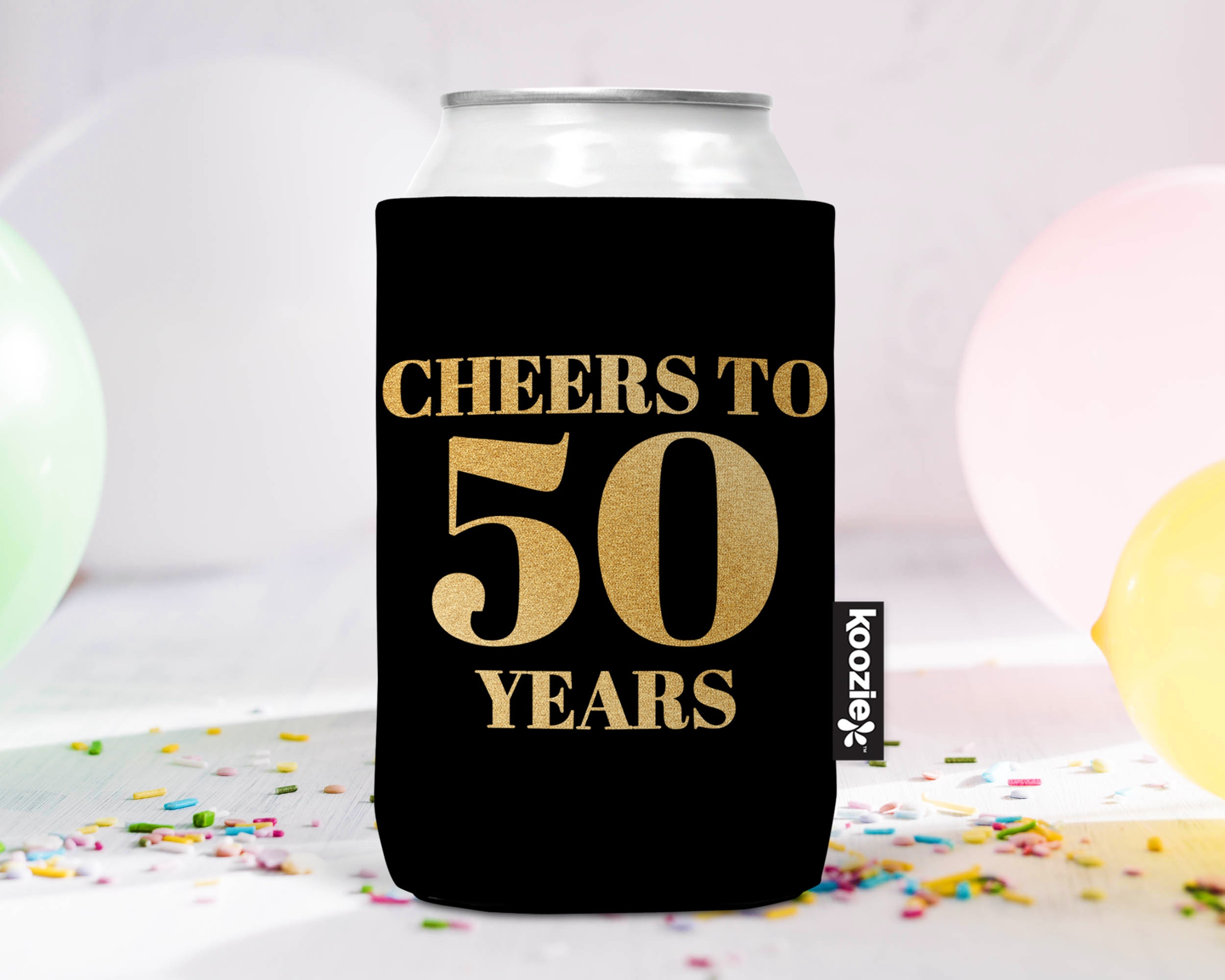 50th Birthday KOOZIE® Can Cooler Party Favor 50th Anniversary Etsy