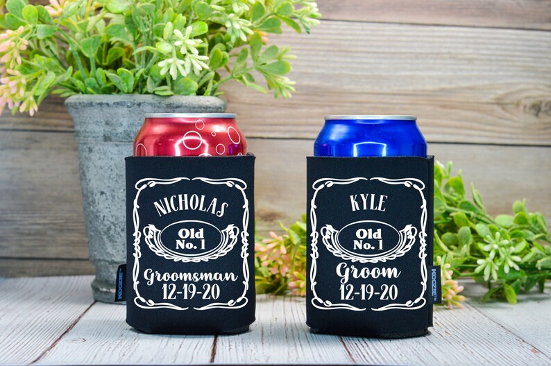 Personalized Groomsmen KOOZIE® Can Cooler Groom KOOZIE® Can Etsy