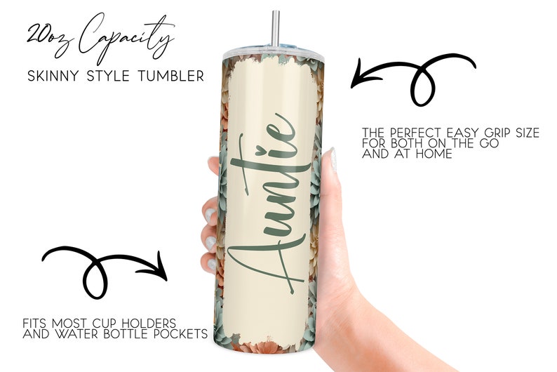 Custom Photo Tumbler with Name, Personalized Tumbler with Pictures, Picture Tumbler Cup for Women, Photo Water Bottle, Grandma Tumbler image 6