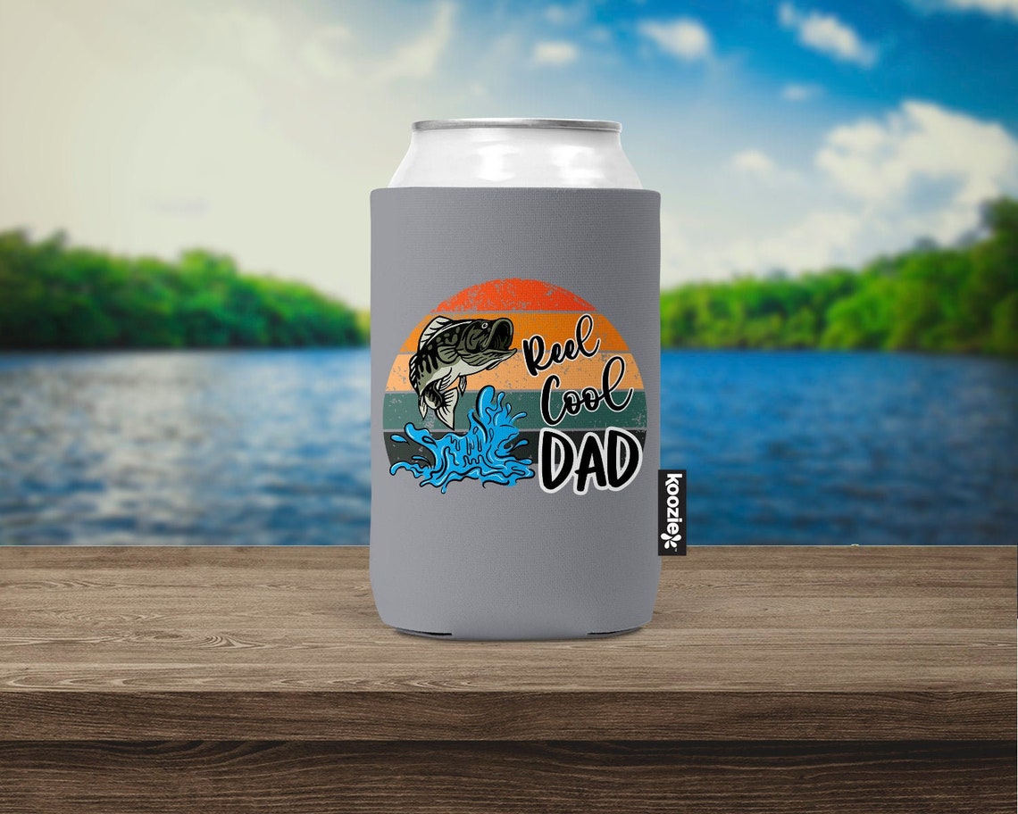Reel Cool Dad KOOZIE® Can Cooler Fishing Gifts for Men Etsy