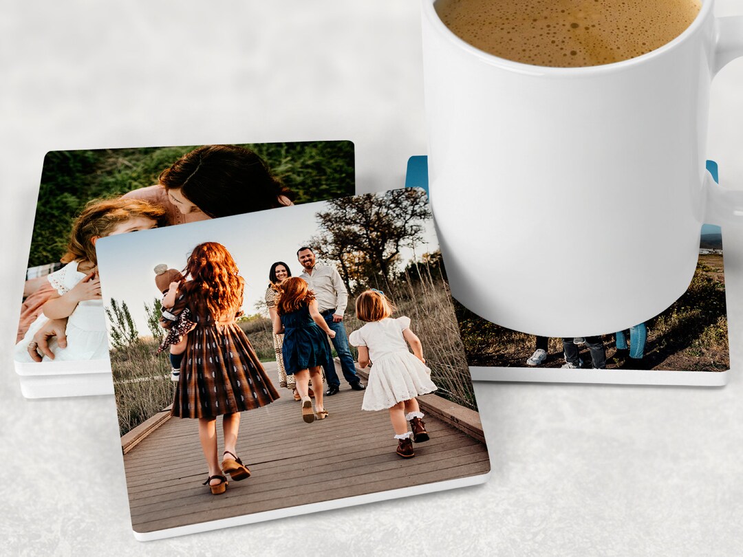 Photo Coasters Ceramic, Picture Coasters, Custom Photo Coasters