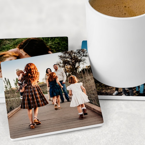 Photo Coasters Ceramic, Picture Coasters, Custom Photo Coasters, Ceramic Coasters Personalized, Custom Home Decor, Photo Gift for Home