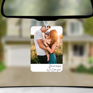 Photo Car Ornament, Car Charm for Rear View Mirror, Photo Car Charm, Valentines Day Gift Boyfriend, Rear View Mirror Accessory, Gift for Him