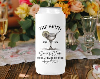 Social Club Can Coolers, Bachelorette Can Coolers, Social Club Favors, Social Club Bachelorette Party Favors, Social Club Girls Trip Gifts