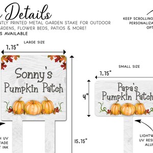 Pumpkin Patch Sign Outdoor, Pumpkin Patch Decor, Pumpkin Patch Farm Sign, Pumpkin Patch Garden Sign, Pumpkin Patch Metal Sign for Garden bild 3
