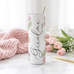 Custom Grandma Tumbler with Photos, Personalized Mothers Day Gift for Grandma, Family Photo Collage Cup, 20oz 16oz Skinny Travel Mug, Mimi Bild 5