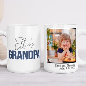 Grandpa Mug Personalized with Photo, Grandpa Father&#39;s Day Gift, Grandpa Gift from Grandkids, Grandpa Gift Mug with Picture, Birthday Gift