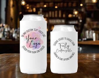 Custom Can Coolers, Logo Can Coolers, Design Your Own Can Cooler, Promotional Products, Personalized Can Coolers, Slim Can Coolers