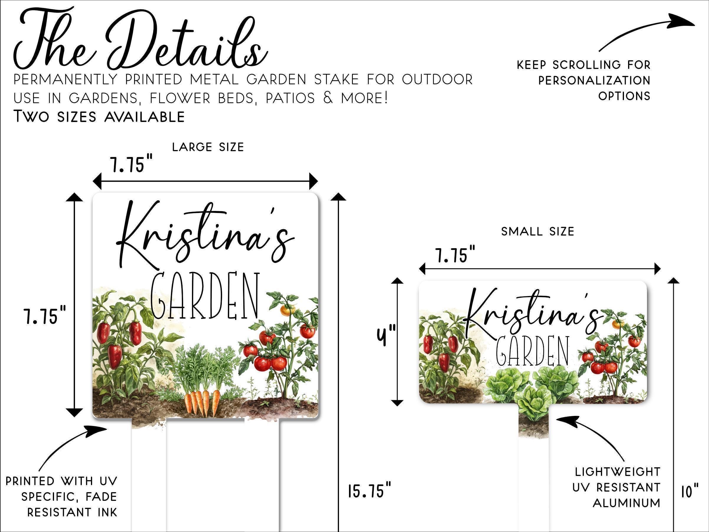 Garden Sign Personalized, Custom Sign for Vegetable Garden ...