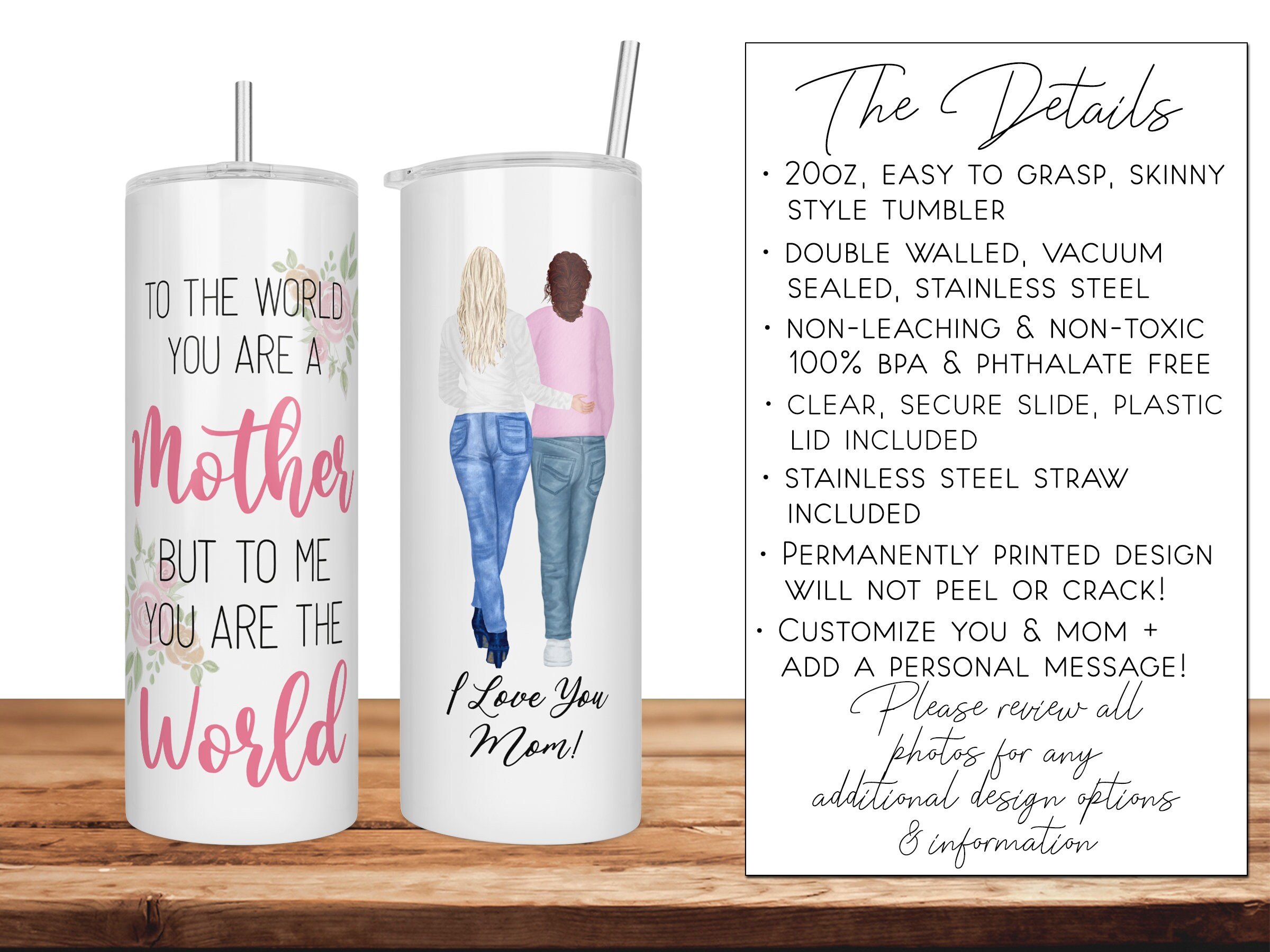 Personalized Tumbler For Mommy From Daughter Son Mommy Bunny And Kids Eggs  Color Striped Custom Name…See more Personalized Tumbler For Mommy From