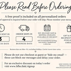 Please Read Before Ordering