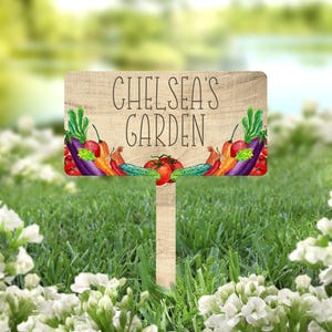 Vegetable Garden Sign, Metal Garden Sign Personalized,  Vegetable Garden Decor, Garden Stake Sign Custom, Gift for Gardener Man or Woman