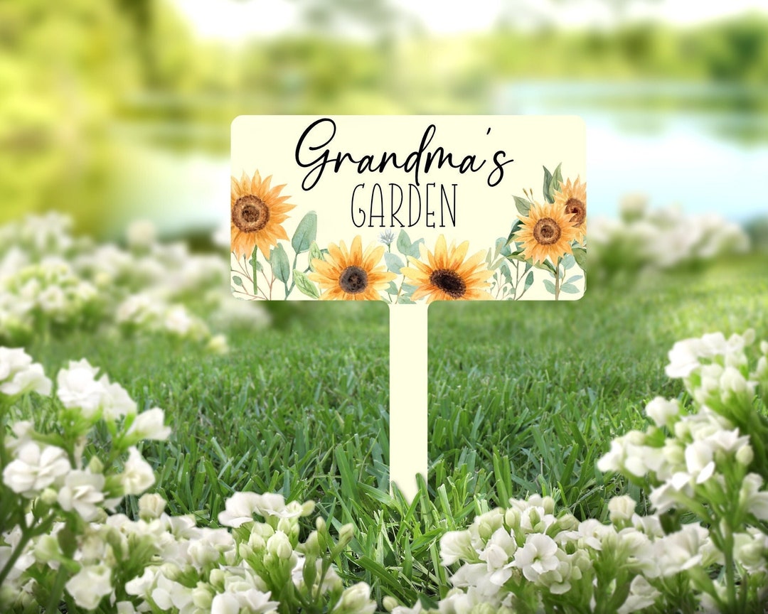 Sunflower Garden Sign, Metal Garden Sign Custom, Garden Decor for