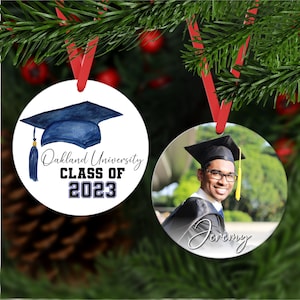 Class of 2023 Ornament for Christmas Personalized, Graduation Ornament with Photo , Senior Ornament Custom, Senior Year Ornament 2024