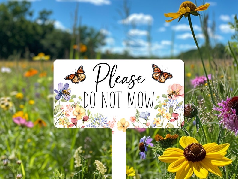 Please do not Mow sign