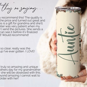 Custom Photo Tumbler with Name, Personalized Tumbler with Pictures, Picture Tumbler Cup for Women, Photo Water Bottle, Grandma Tumbler image 7