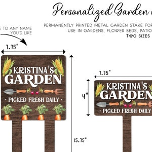 Grandpas Garden Sign Personalized, Custom Garden Sign, Vegetable Garden Sign Personalized, Dads Garden Sign, Fathers Day Gift for Grandpa image 3