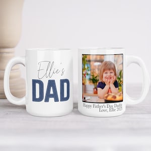 Personalized Dad Mug with Picture, First Fathers Day Gift for New Dad, Dad Birthday Gifts, Fathers Day Coffee Mug with Photo, Mug for Dad