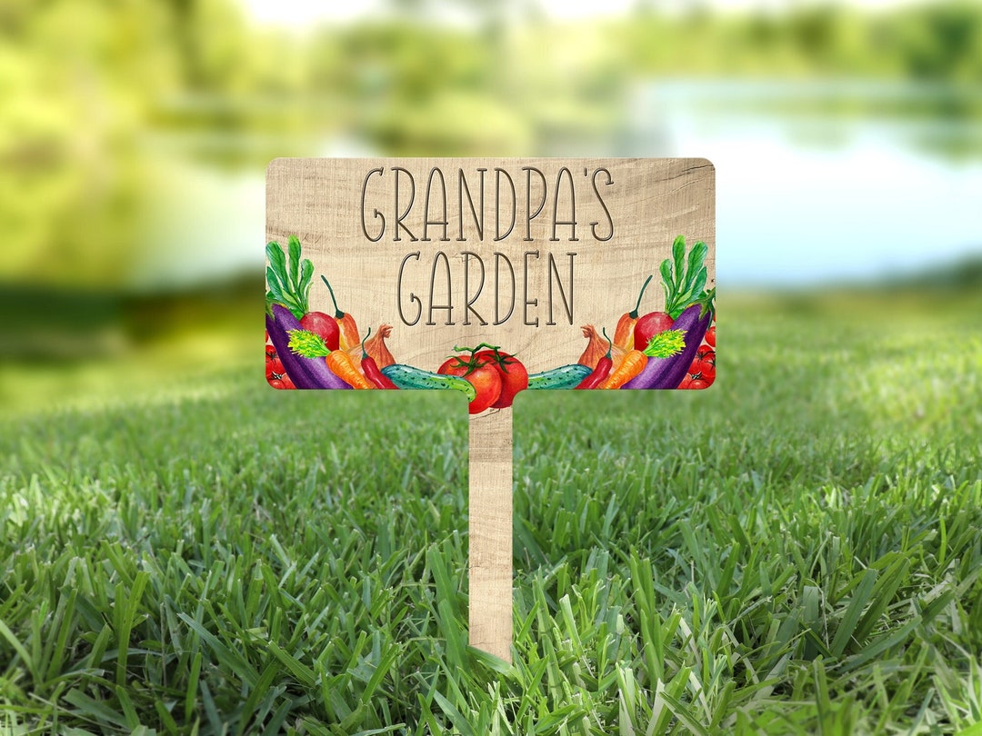 Grandpas Garden Sign Personalized, Dads Garden Sign, Custom Sign for ...